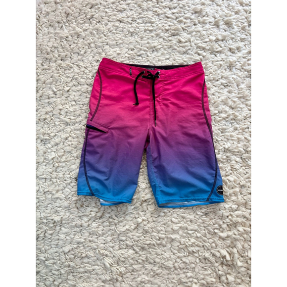 O'Neill Other - Boys O'Neill Hyperfreak Board Shorts Size 27 Pink Blue Swim Trunks